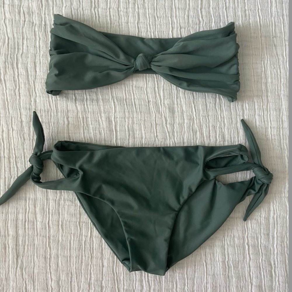 MIKOH Carmel Knot Bandeau Top and Bottoms